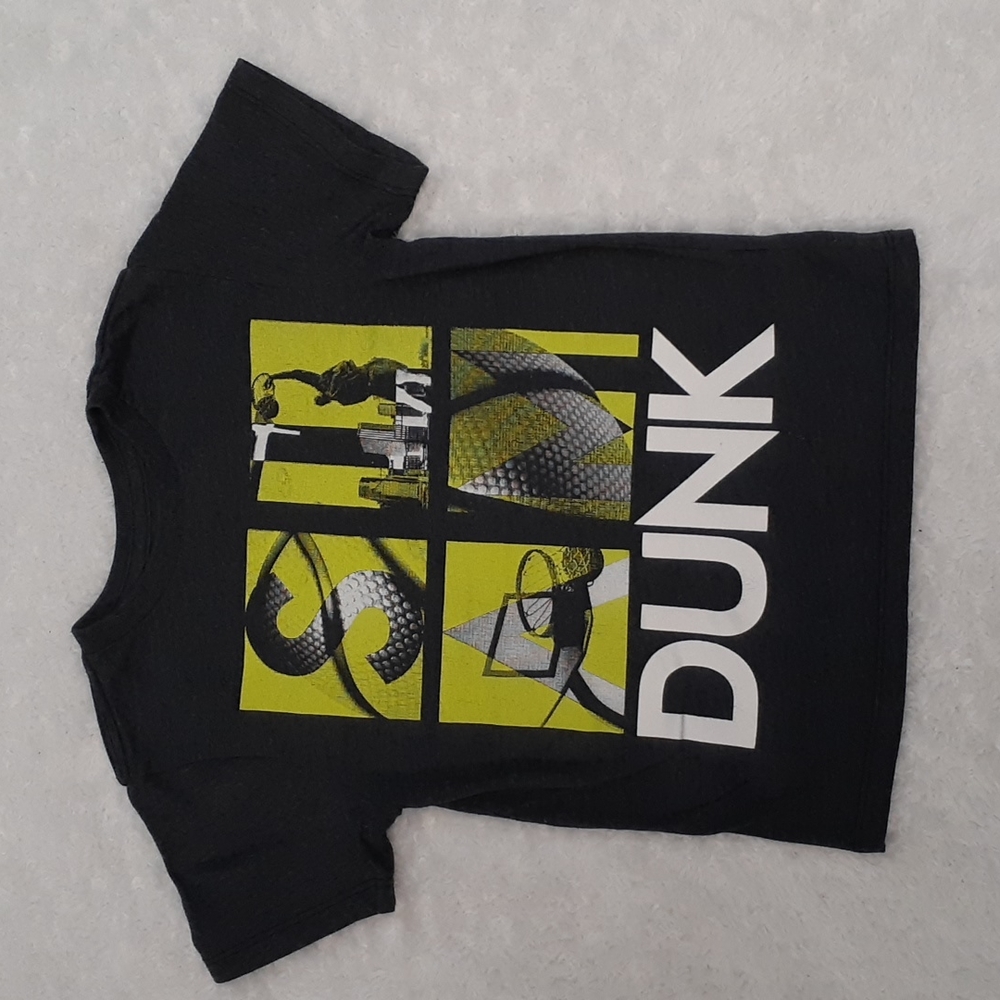 Place Kids Black and Green Basketball Tee Size 4 XS